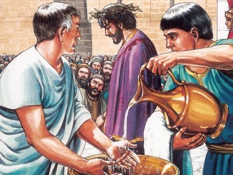 Pilate washes his hands